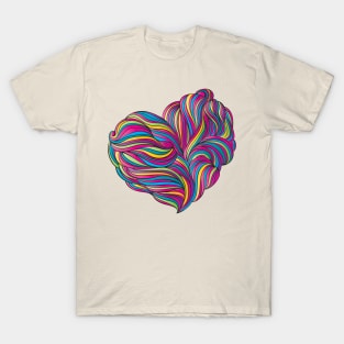 fluid heart shape T-Shirt